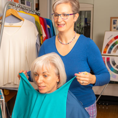 Lisa Fisher Putting a colour on Sarah