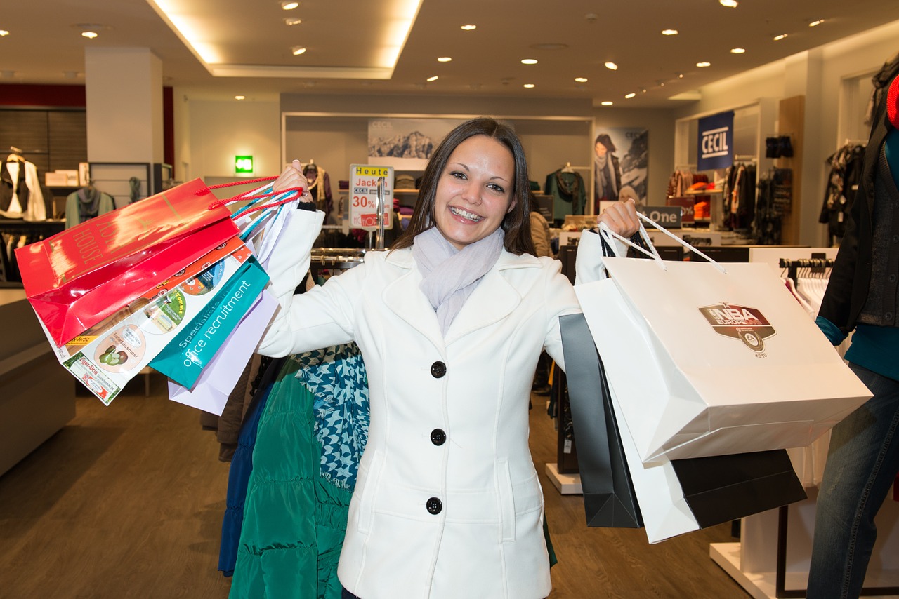 Lady with shopping bags Lisa Fisher Colour and Style